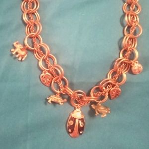 Chico's CHARM NECKLACE by Chico's. Turtle ,Scarab , frog, elephant